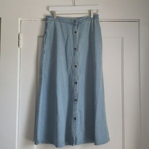 Denim A-line Skirt